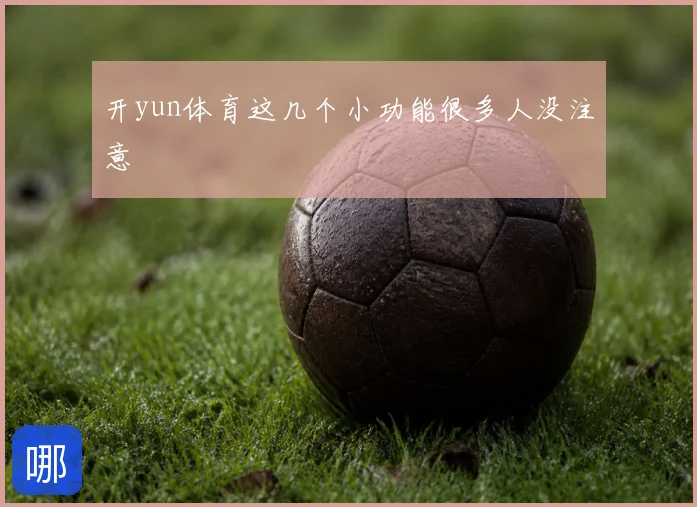 开yun体育这几个小功能很多人没注意
